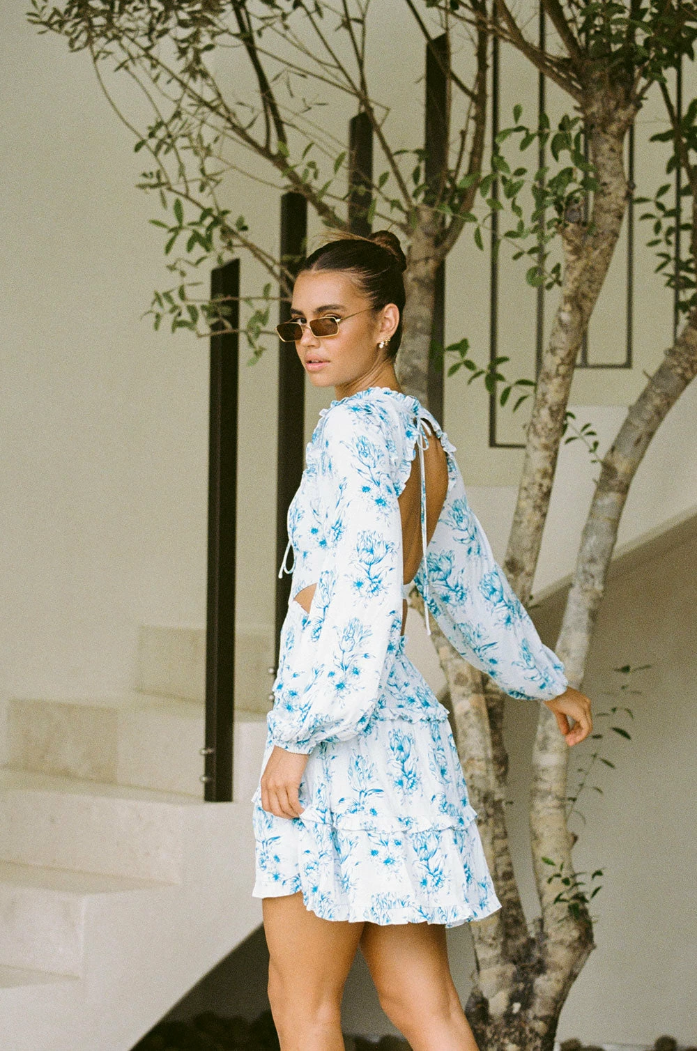 Backless Cleo Dress - Winter Tulip 4 Backless Cleo Dress - Winter Tulip - Image 4