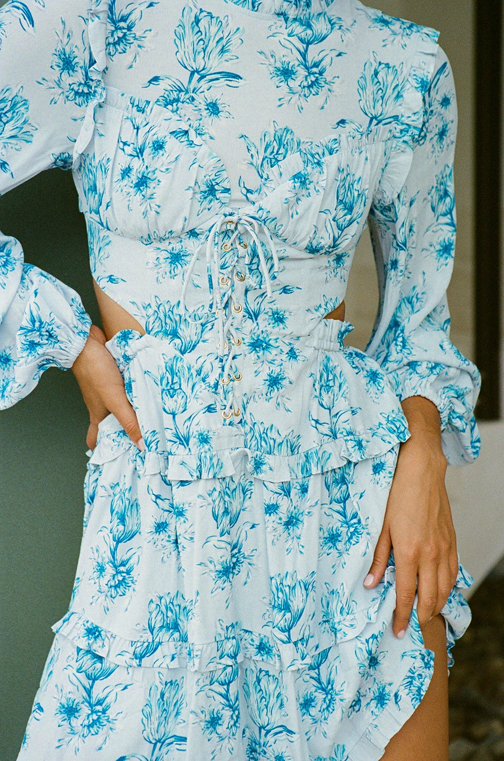 Backless Cleo Dress - Winter Tulip 1 Backless Cleo Dress - Winter Tulip