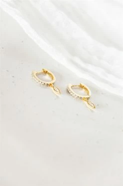 18K Gem Drop Earrings