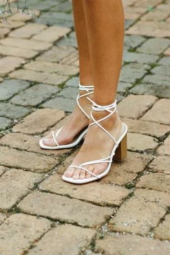 Zita Strappy Sandals - White
